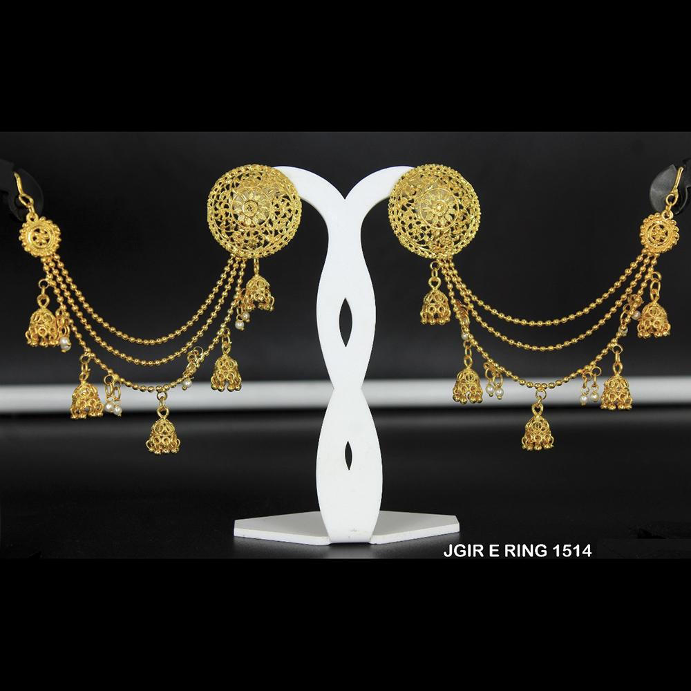 Mahavir Forming Gold Plated Jhumki Earrings  - JGIR E RING 1514