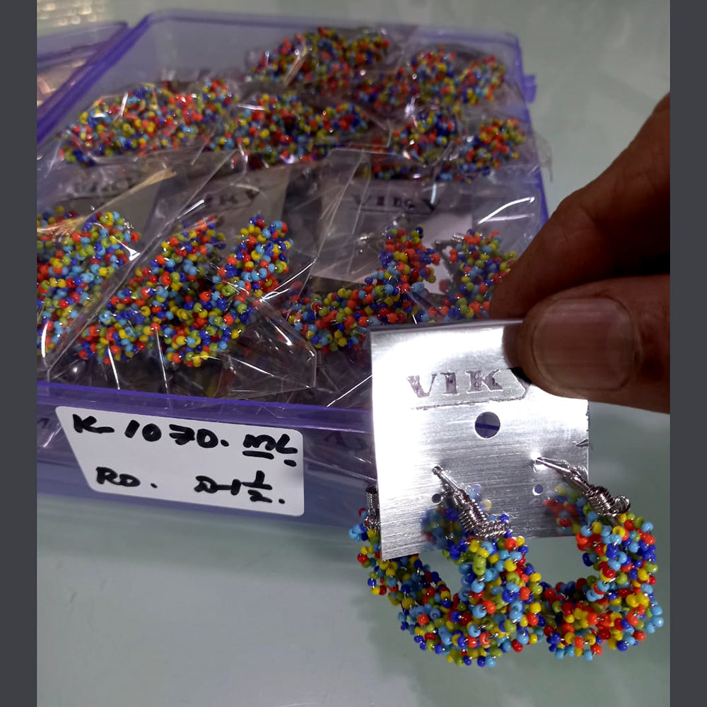 Viky White Hoop Earrings