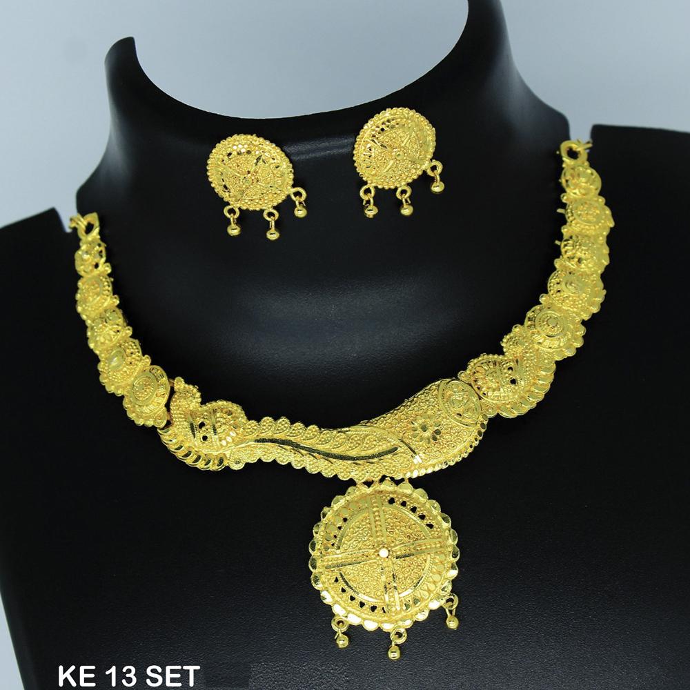 Mahavir Forming Gold Necklace Set - KE 13 SET