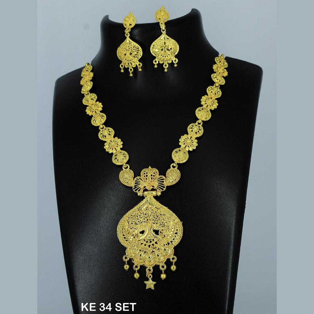 Mahavir Forming Gold Necklace Set - KE SET 34