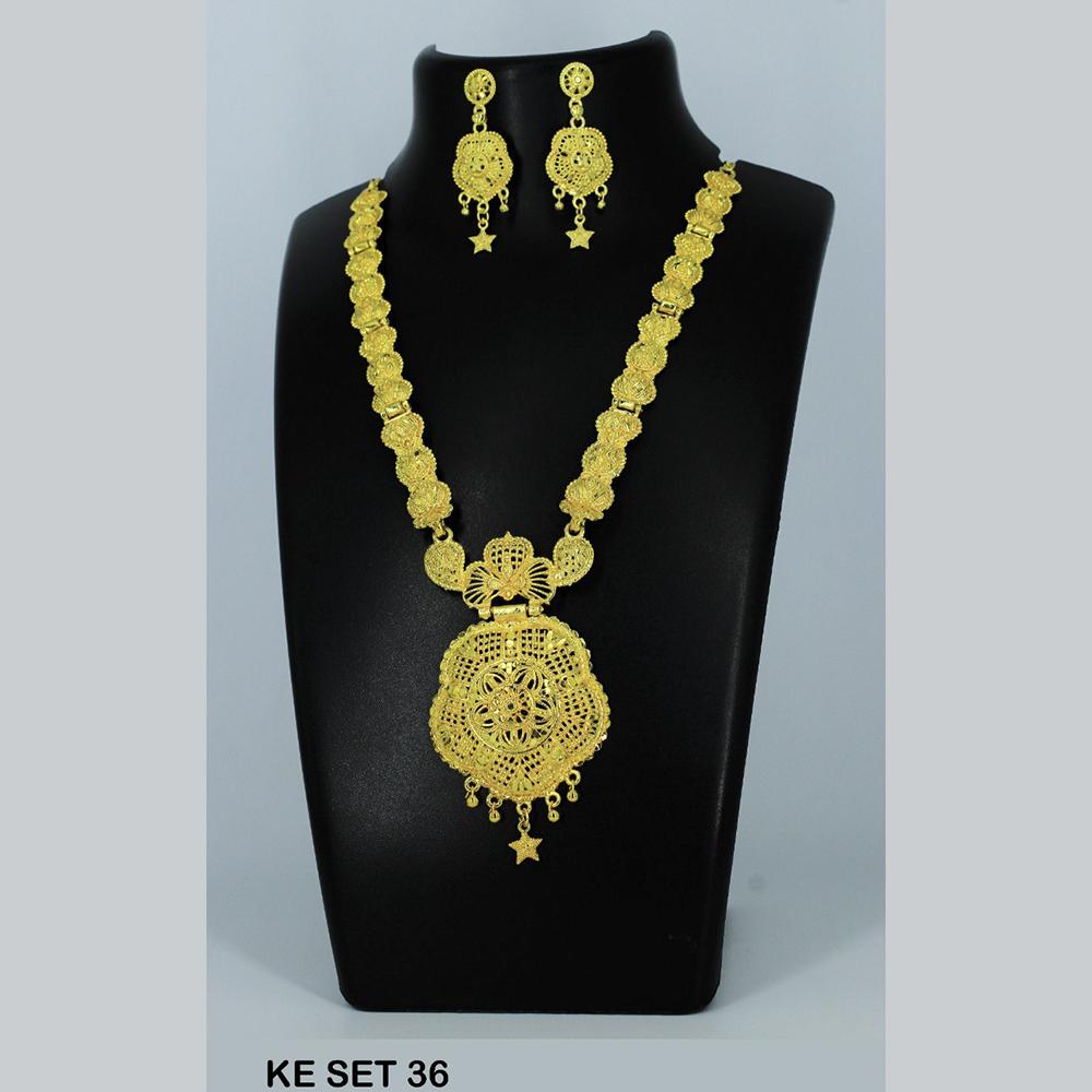 Mahavir Forming Gold Necklace Set - KE SET 36