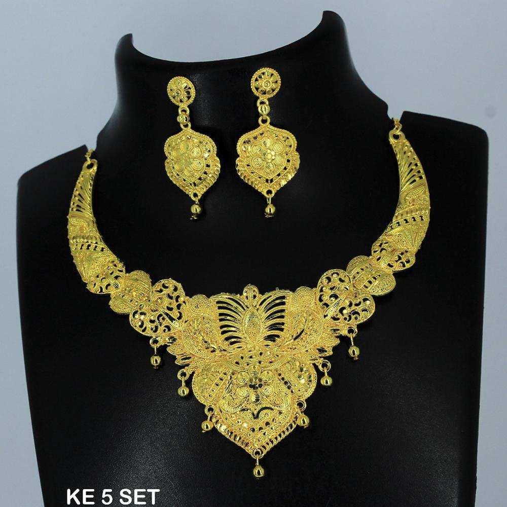 Mahavir Forming Gold Necklace Set - KE SET 5