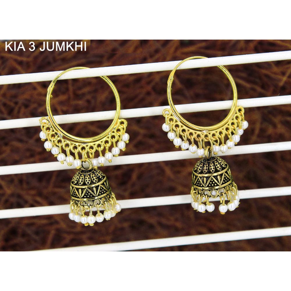 Mahavir Gold Plated Jhumki Earrings - KIA Jumkhi 3