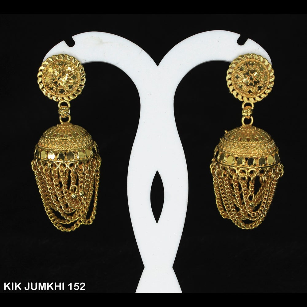 Mahavir Forming Gold Plated Jhumki Earrings - KIK Jumkhi 152