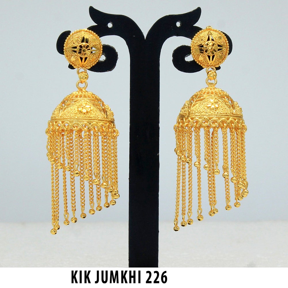 Mahavir Forming Gold Plated Jhumki Earrings - KIK Jumkhi 226