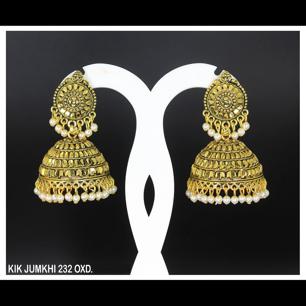 Mahavir Forming Gold Plated Jhumki Earrings - KIK Jumkhi 232. OXD