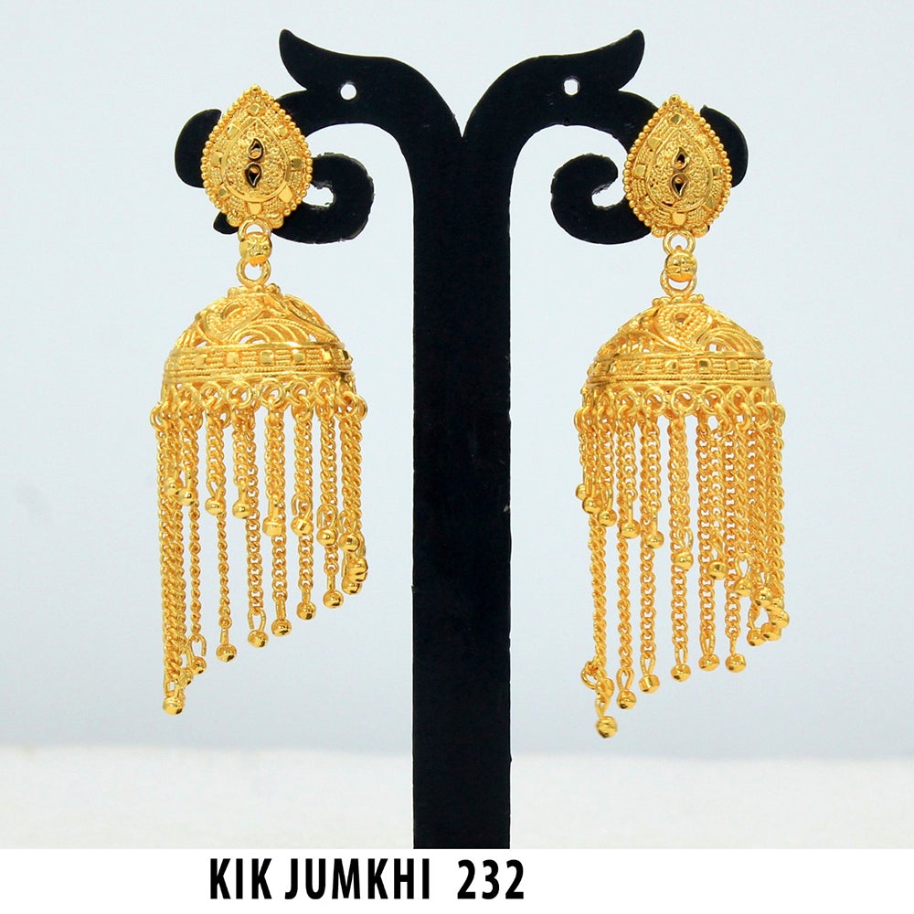 Mahavir Forming Gold Plated Jhumki Earrings - KIK Jumkhi 232