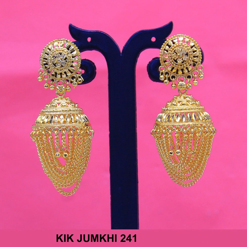 Mahavir Forming Gold Plated Jhumki Earrings - KIK Jumkhi 241