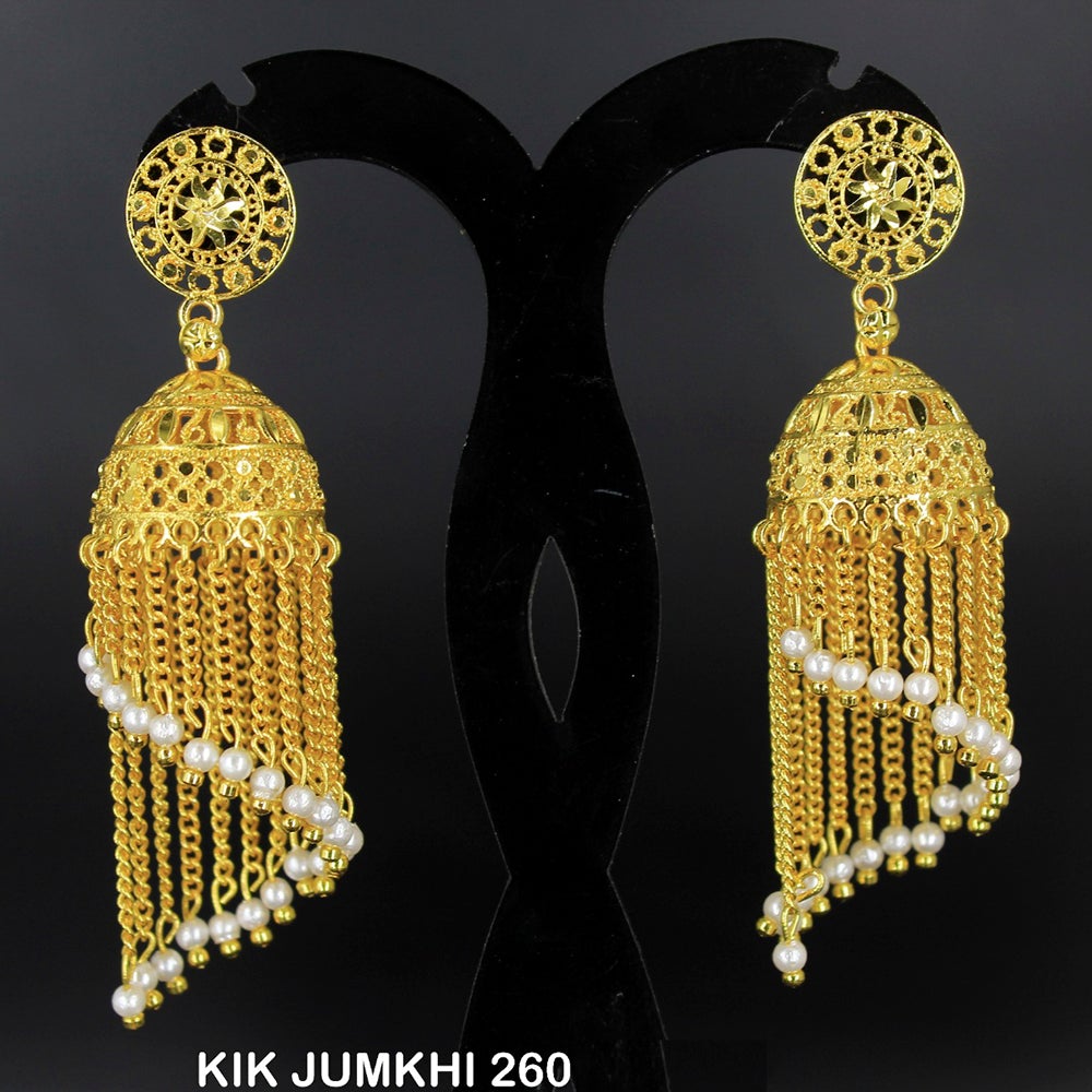 Mahavir Forming Gold Plated Jhumki Earrings - KIK Jumkhi 260