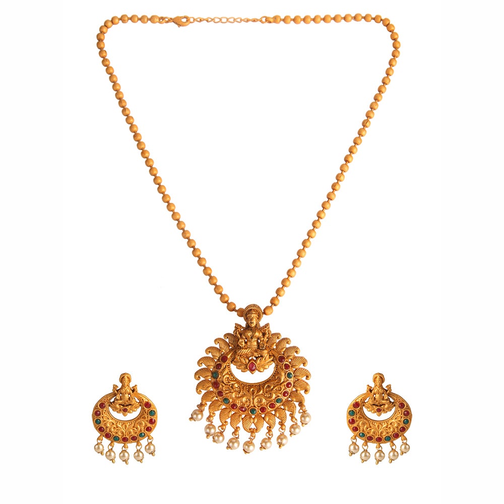 Buy Kord Store Traditional Gold Plated Laxmi Design Choker