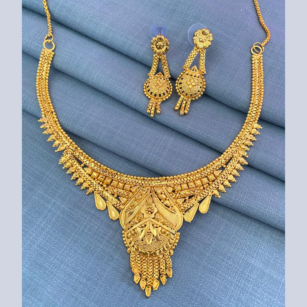 Mahavir Gold Plated Forming Necklace Set