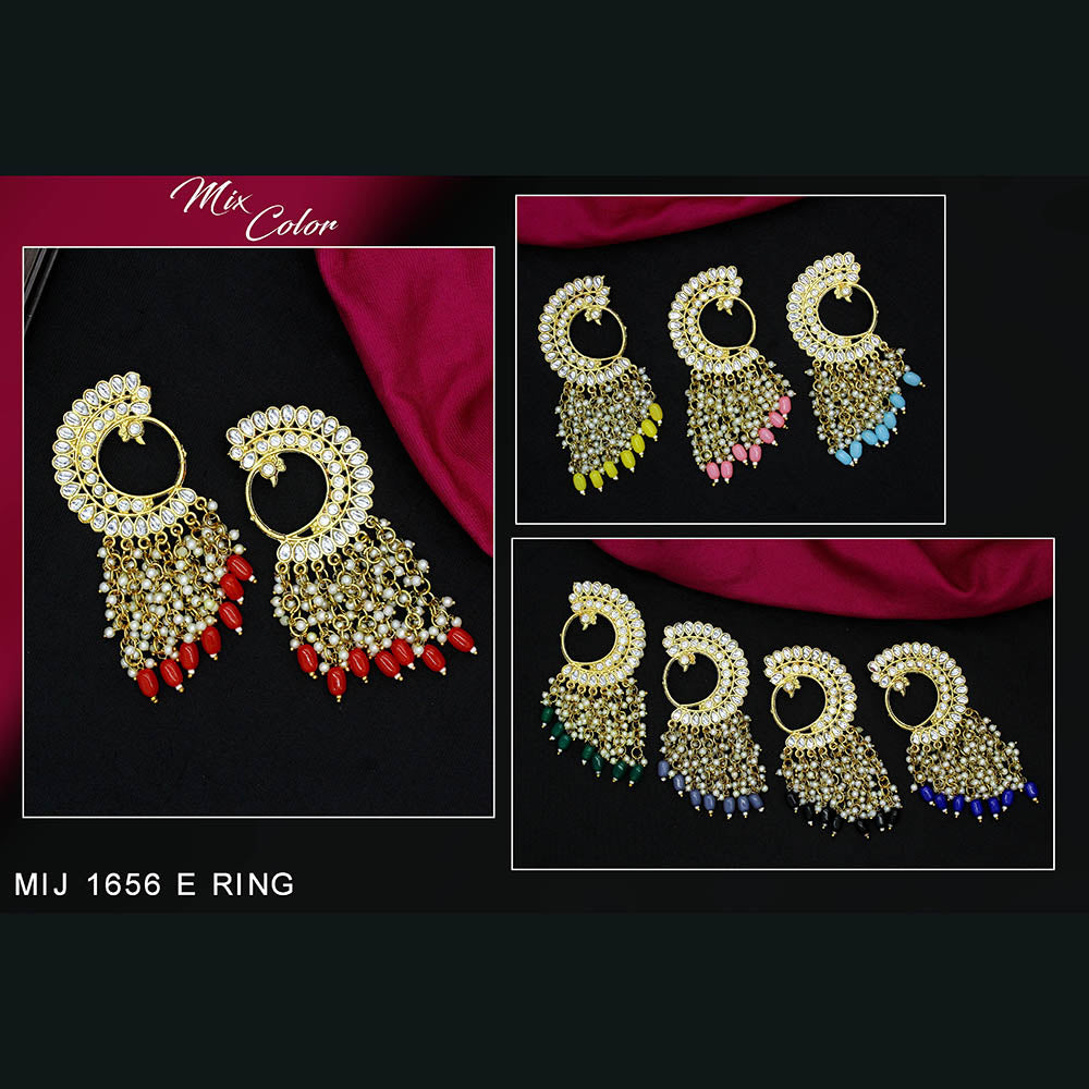 Mahavir Gold Plated Dangler Earrings