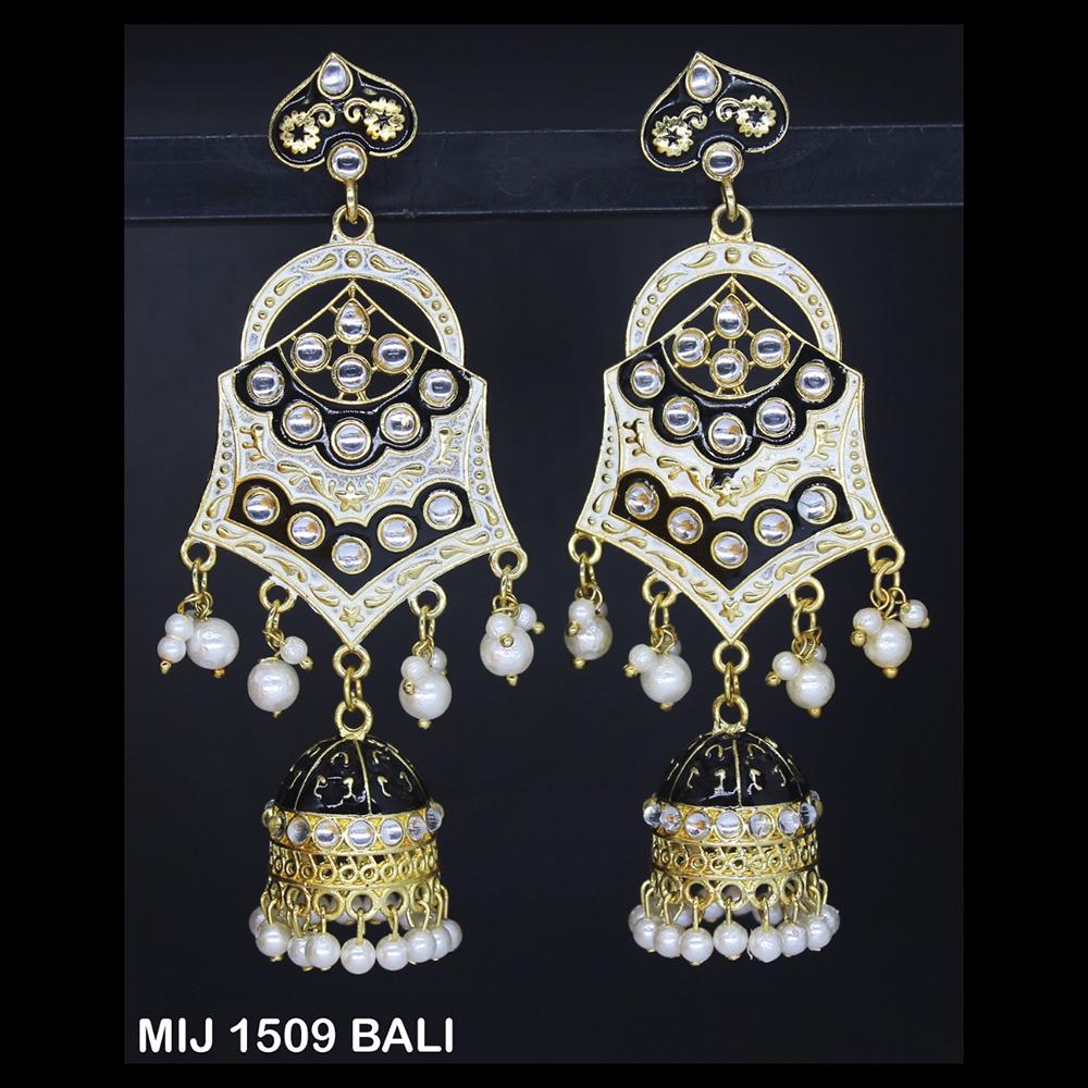 Mahavir Gold Plated Designer Dangler Earrings - MIJ 1509 BALI