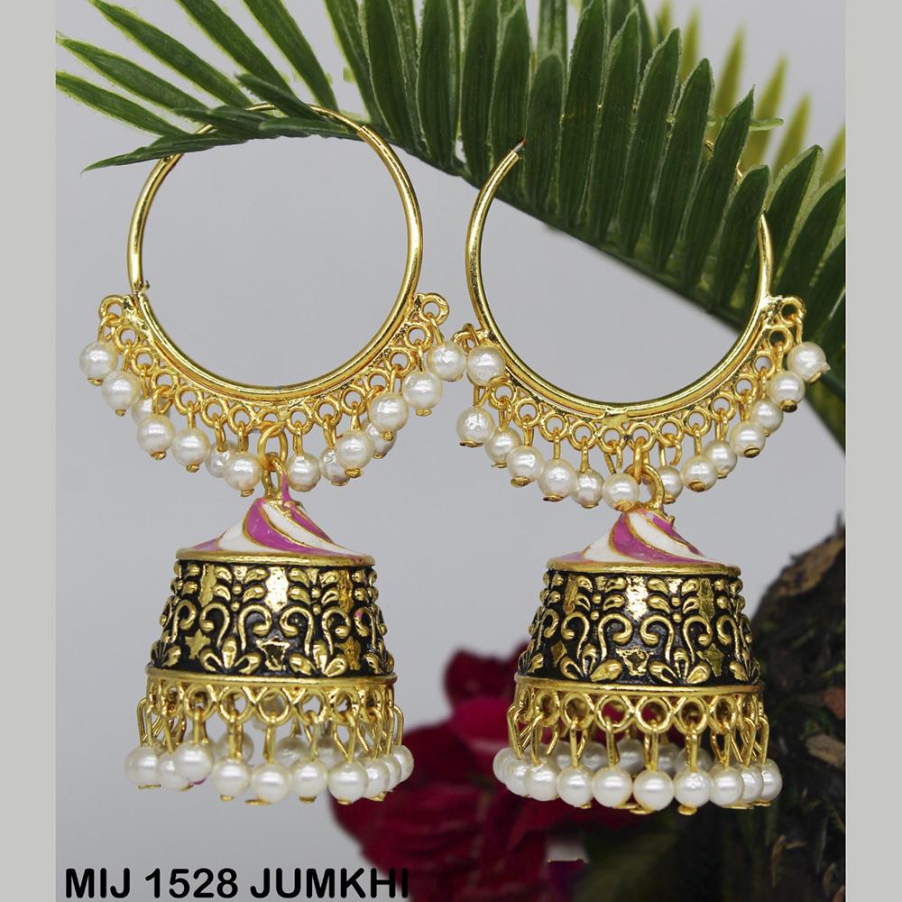 Mahavir Gold Plated Designer Jhumki Earrings - MIJ 1528 JUMKHI
