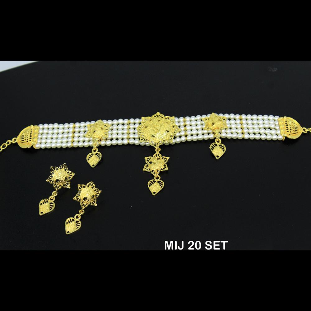 Mahavir Forming Gold Necklace Set - MIJ 20 SET