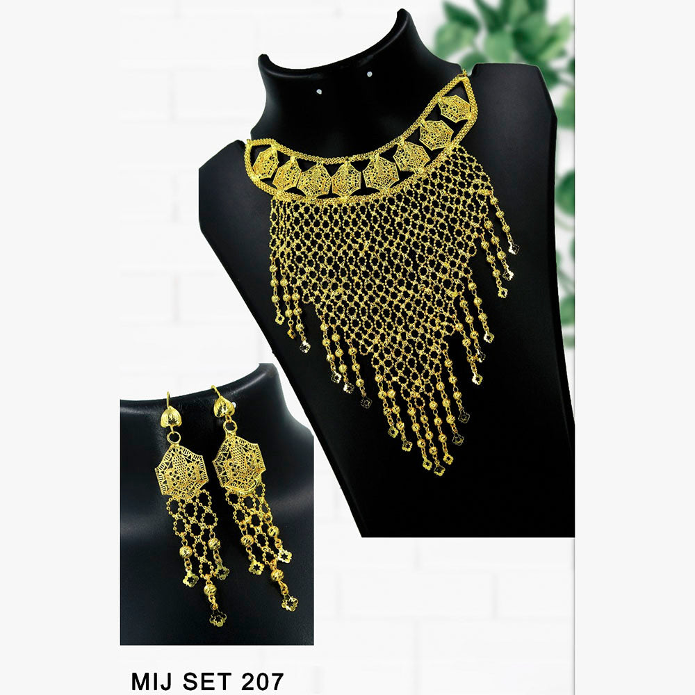 Mahavir Forming Gold Necklace Set - MIJ Set 207