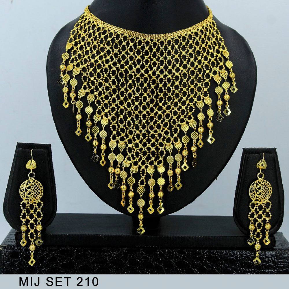 Mahavir Forming Gold Necklace Set - MIJ Set 210