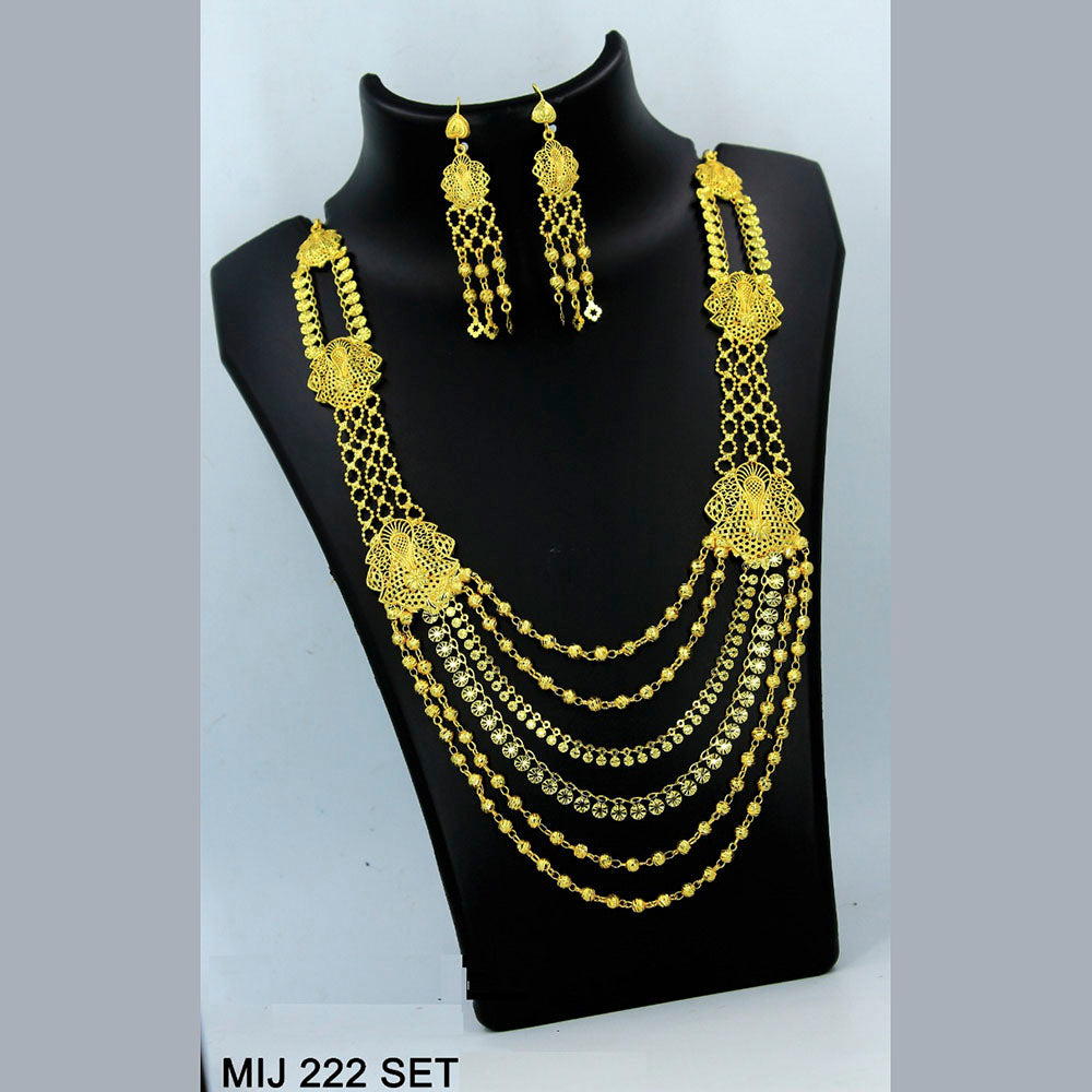 Mahavir Forming Gold Necklace Set - MIJ Set 222