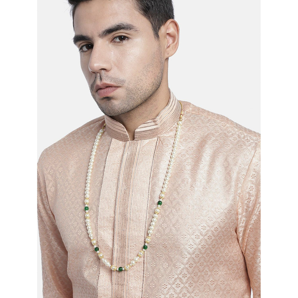 Etnico Gold-Plated Layered Groom Necklace For Men (Mlp38G)