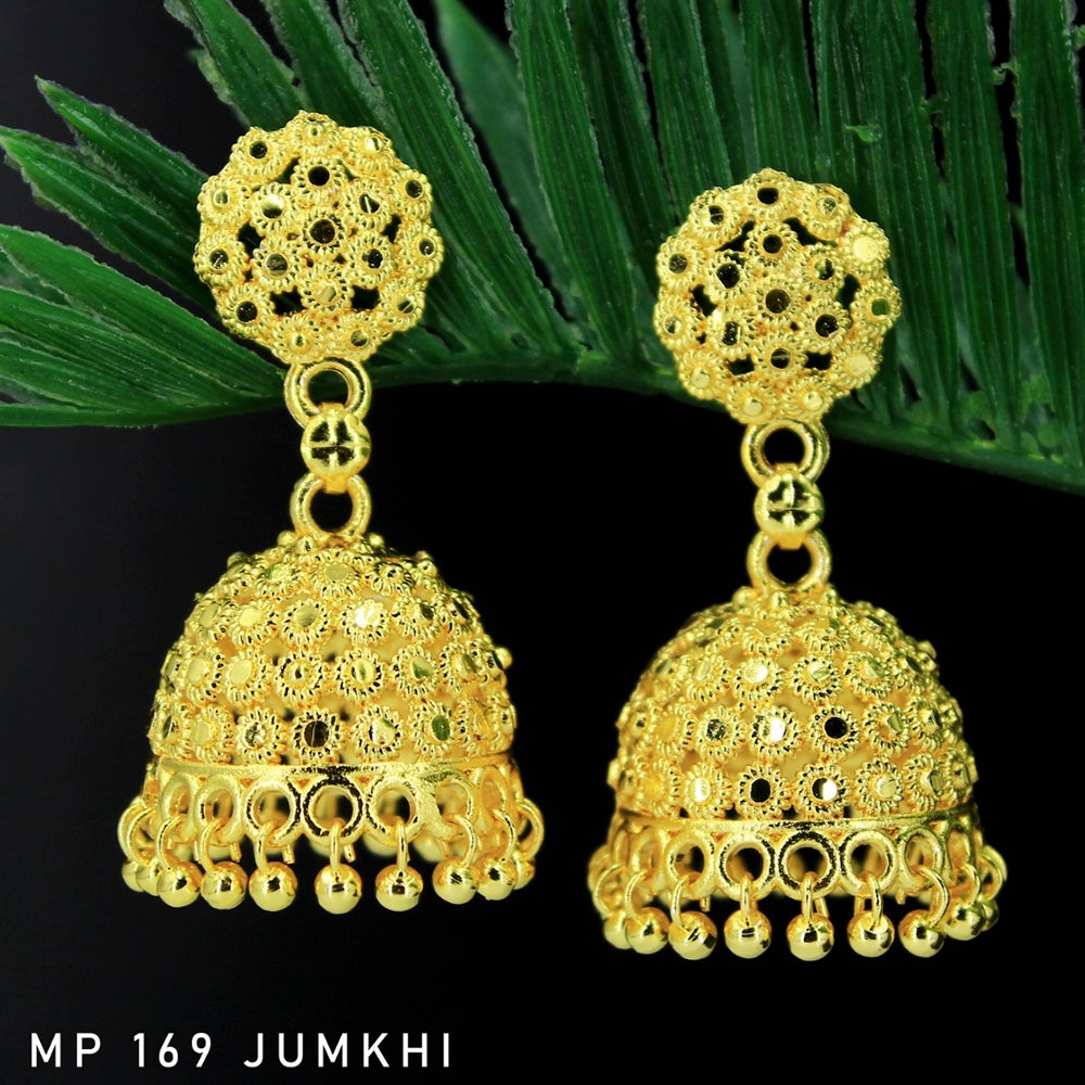 Mahavir Forming Gold Plated Jhumki Earrings - MP 169 Jumkhi