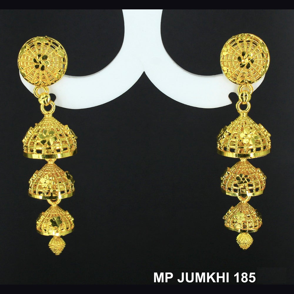 Mahavir Forming Gold Plated Jhumki Earrings - MP 185 Jumkhi