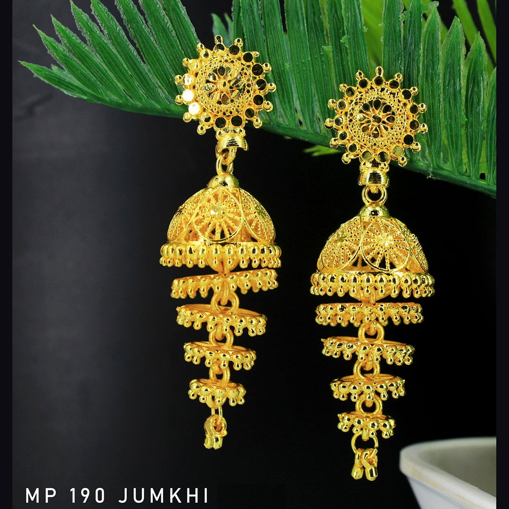 Mahavir Forming Gold Plated Jhumki Earrings - MP 190 Jumkhi