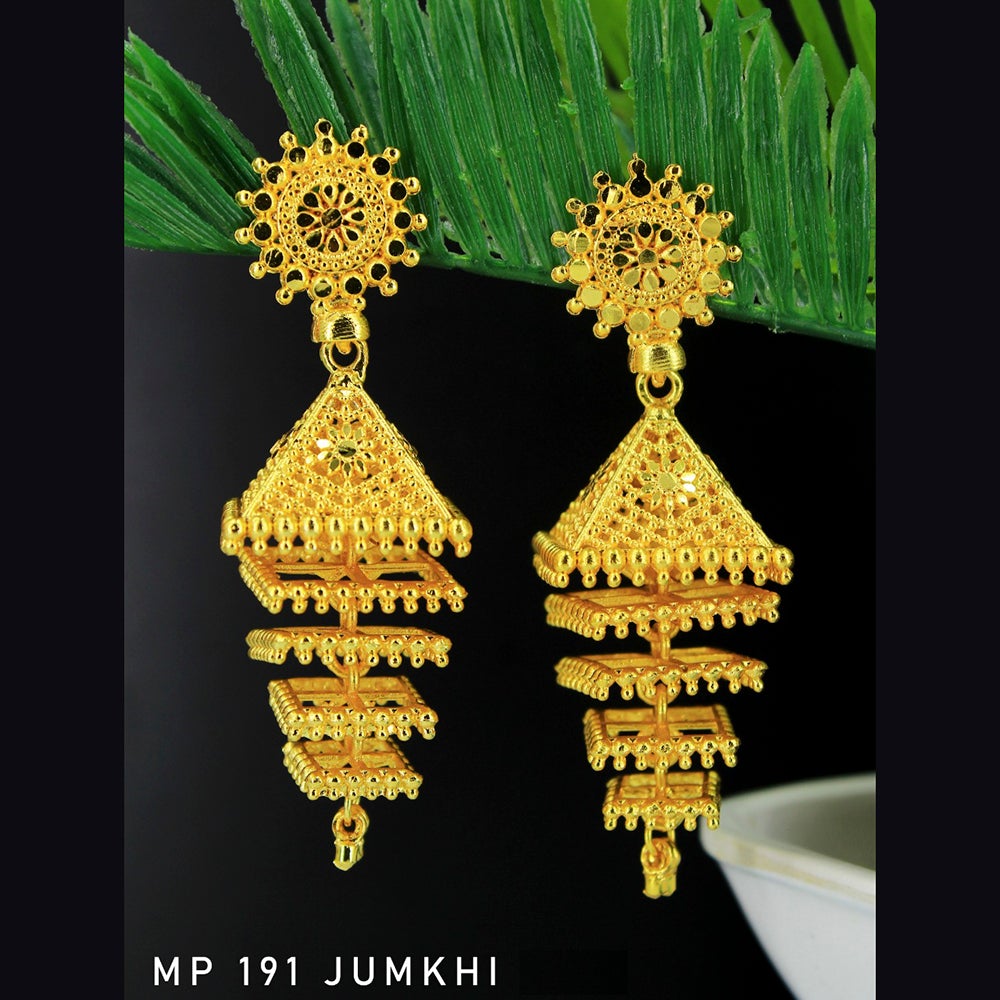 Mahavir Forming Gold Plated Jhumki Earrings - MP 191 Jumkhi