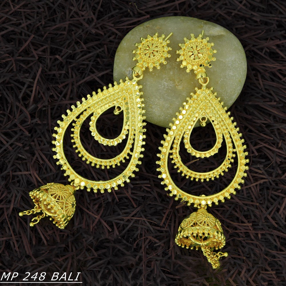 Mahavir Forming Gold Plated Dangler Earrings - MP 248 Bali