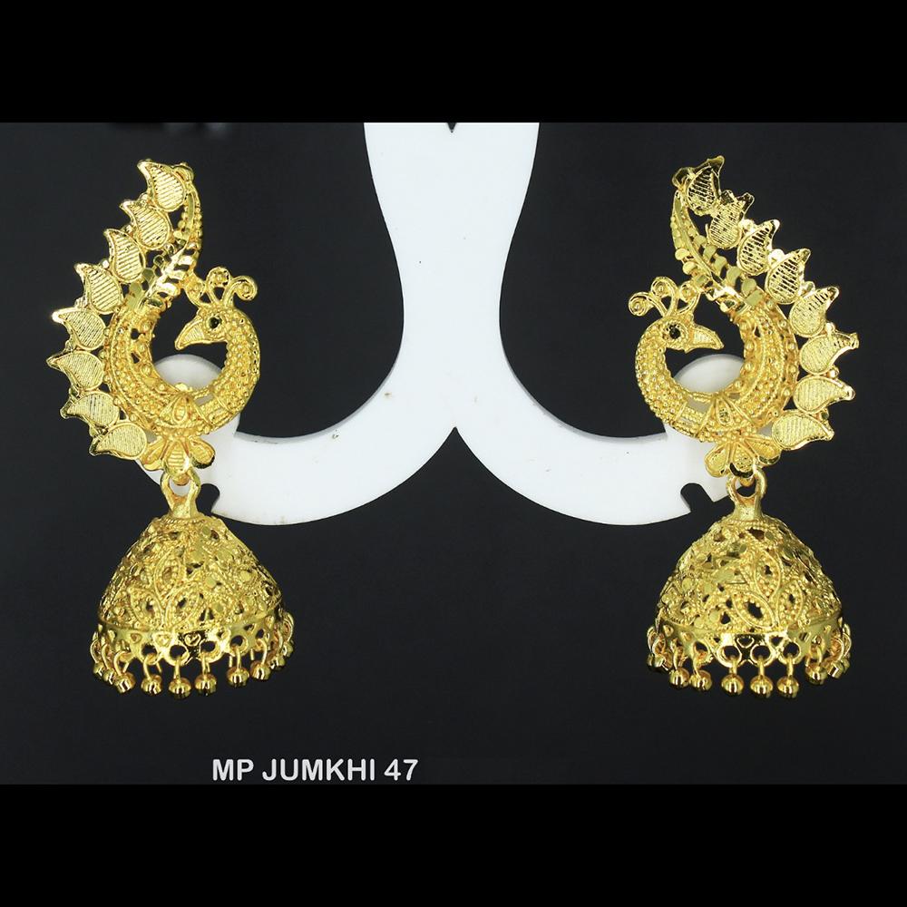 Mahavir Forming Gold Plated Jhumki Earrings MP 47 JUMKHI