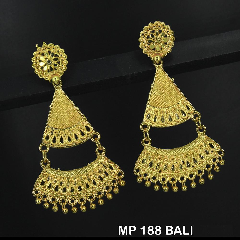 Mahavir Forming Gold Plated Dangler Earrings - MP BALI 188