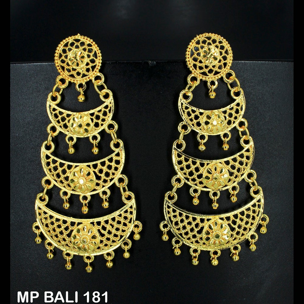 Mahavir Forming Gold Plated Dangler Earrings - MP Bali 181