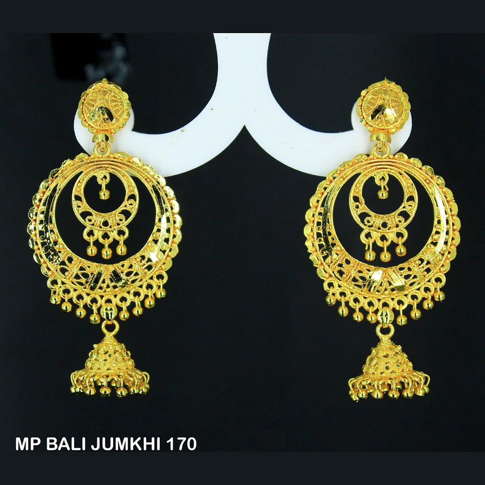 Mahavir Forming Gold Plated Dangler Earrings - MP Bali Jumkhi 170