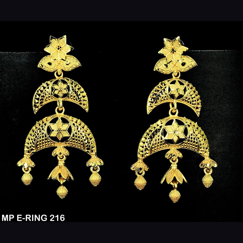 Mahavir Forming Gold Plated Dangler Earrings - MP E Ring 216
