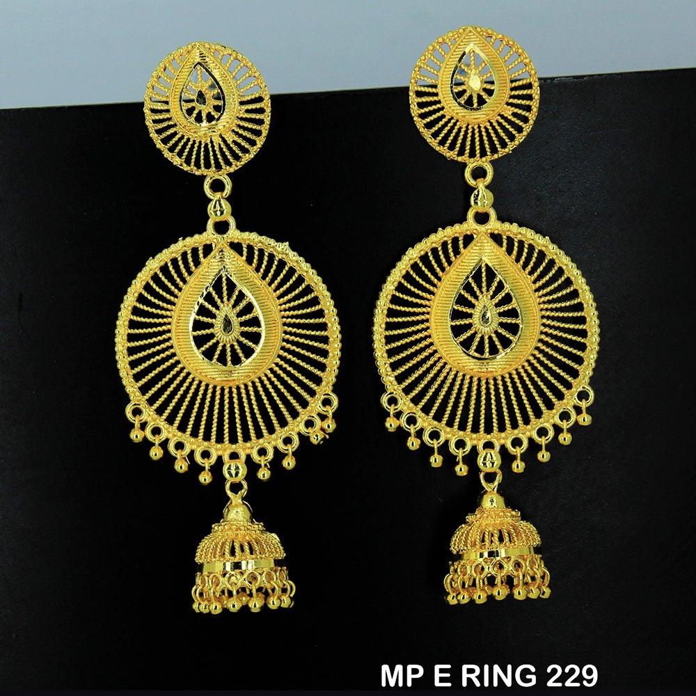 Mahavir Forming Gold Plated Dangler Earrings - MP E Ring 229