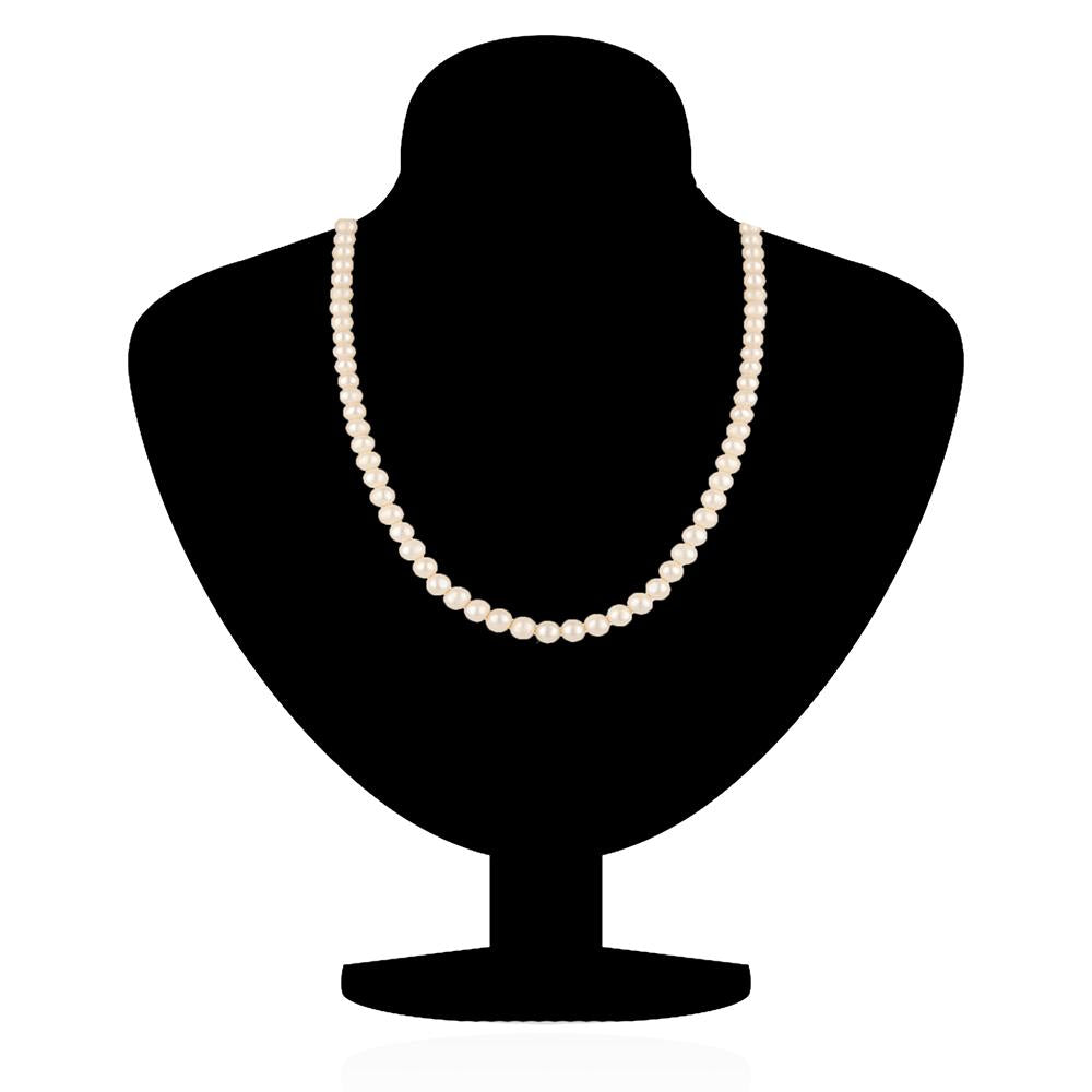 Mahi Graceful White Fresh Water Pearl Necklace