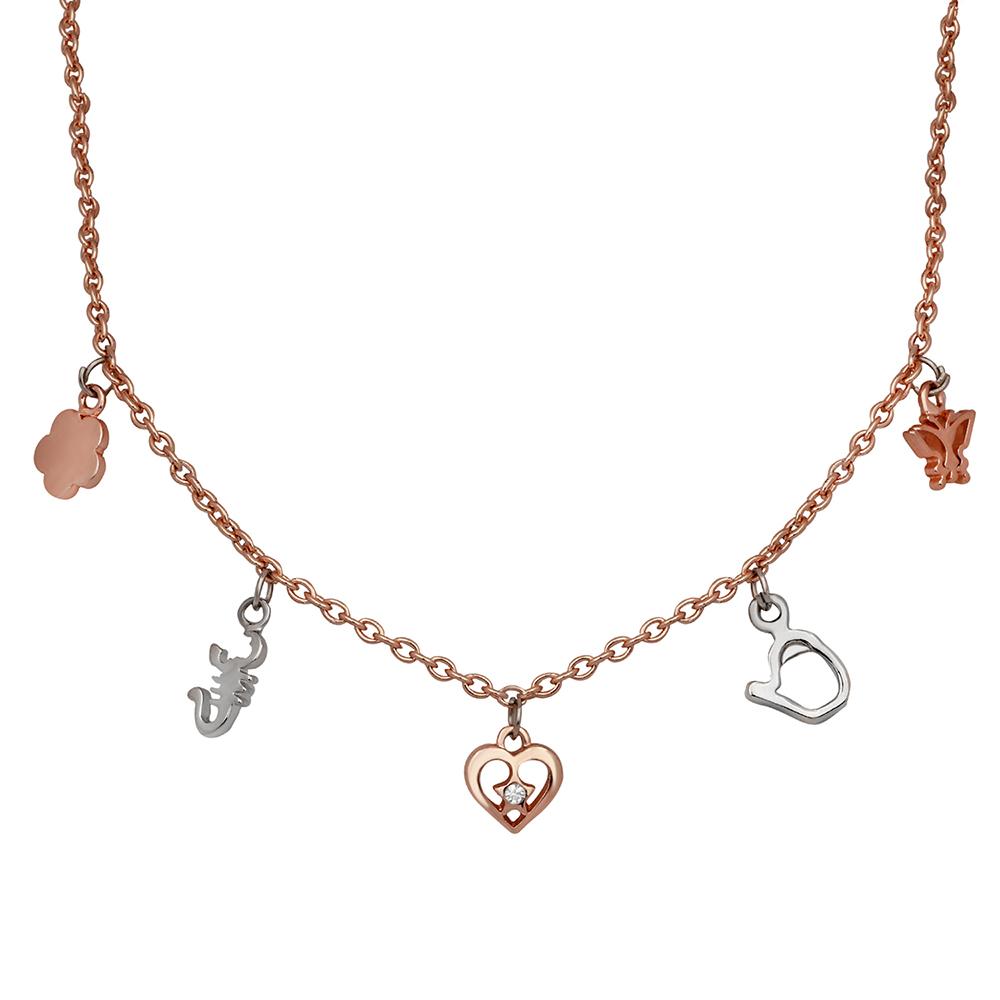 Mahi Latest Design Stylish Fashionable Chain Charm Choker Necklace