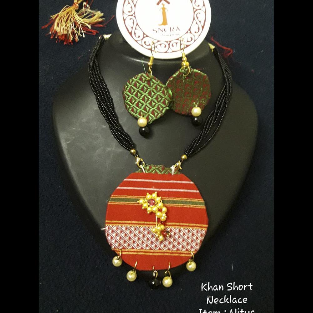 SNERA Plastic Moti With Length Setting Dori and Nath Pendant Handmade Jewellery - Nitya