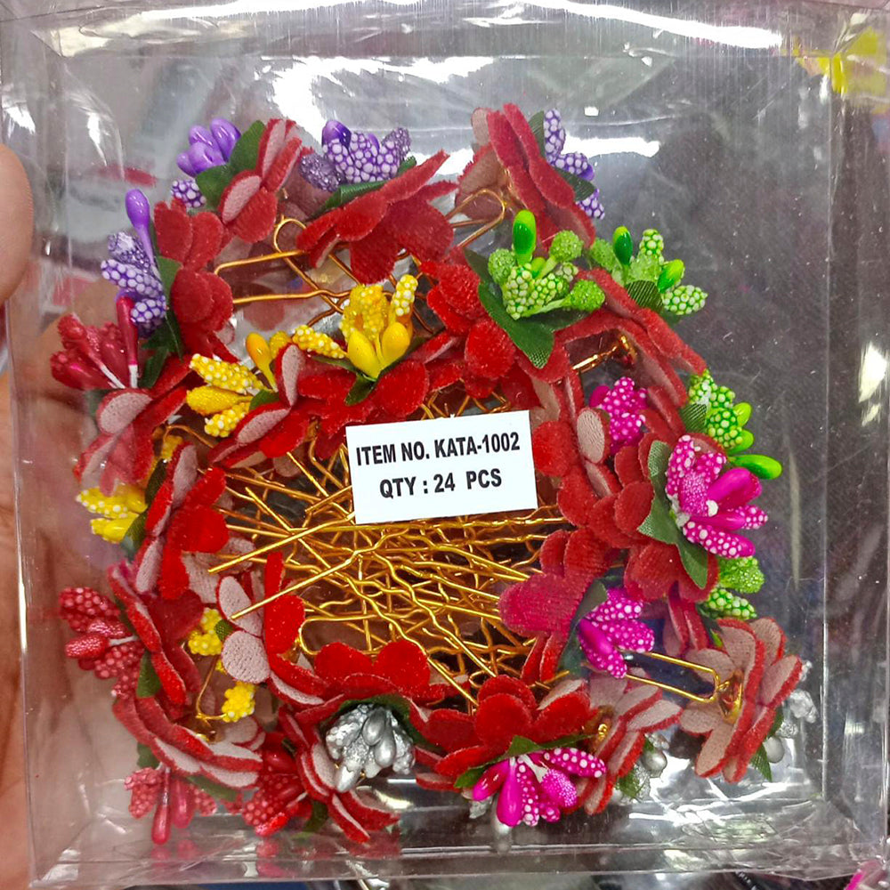 Pooja Bangles Floral Design Hair Pin for Women