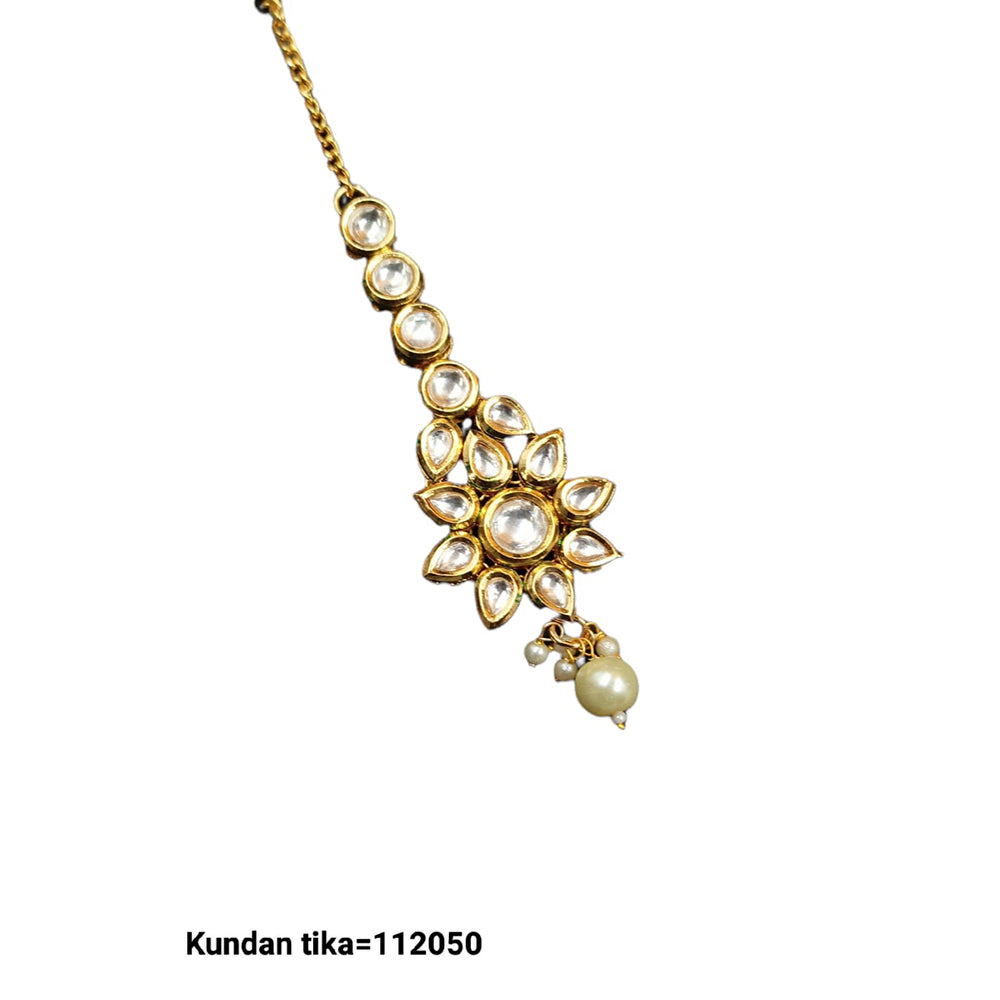 Padmawati Bangles Gold Plated Kundan Stone Maang Tikka