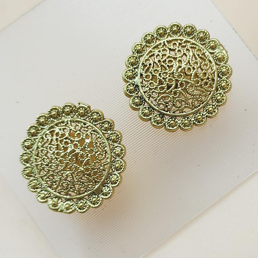 Padmawati Bangles Gold Plated Kundan Stud Earrings