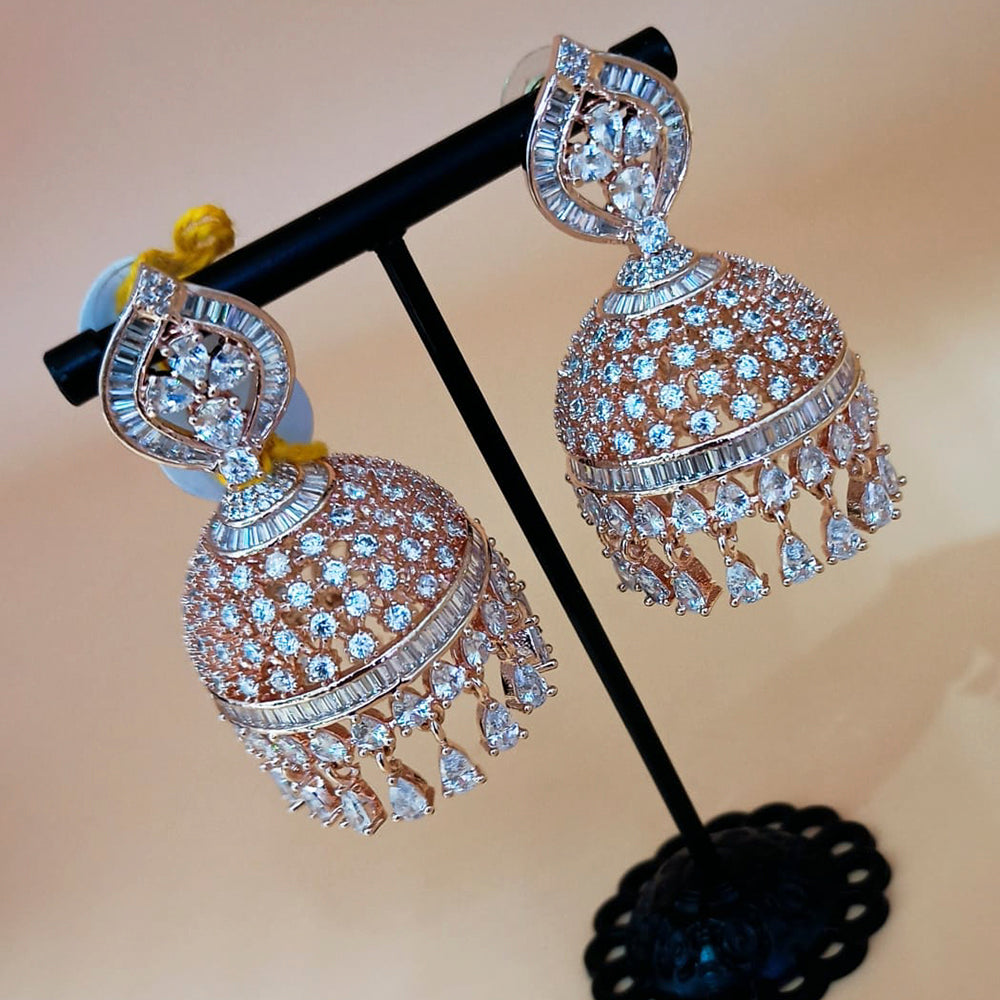 Padmawati Bangles Gold Plated AD Stone Jhumki Earrings