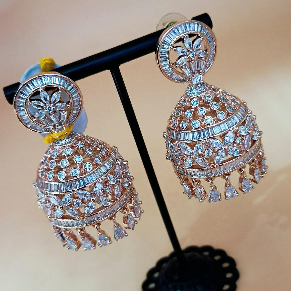 Padmawati Bangles Gold Plated AD Stone Jhumki Earrings