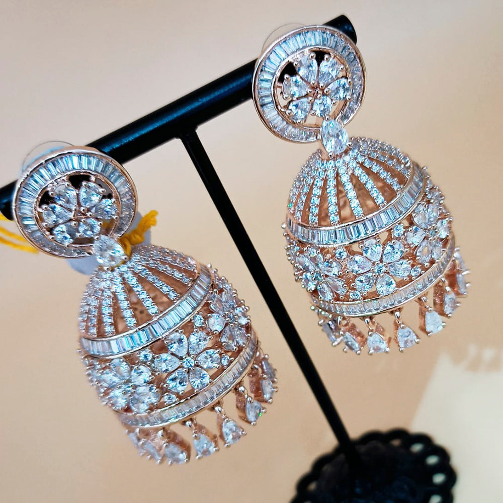 Padmawati Bangles Gold Plated AD Stone Jhumki Earrings