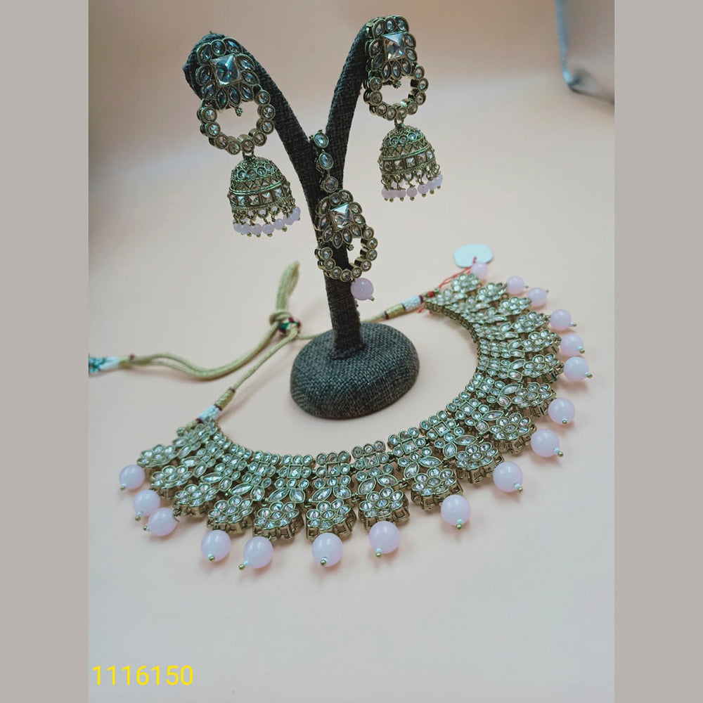 Padmawati Bangles Gold Plated Kundan Stone Choker Necklace Set