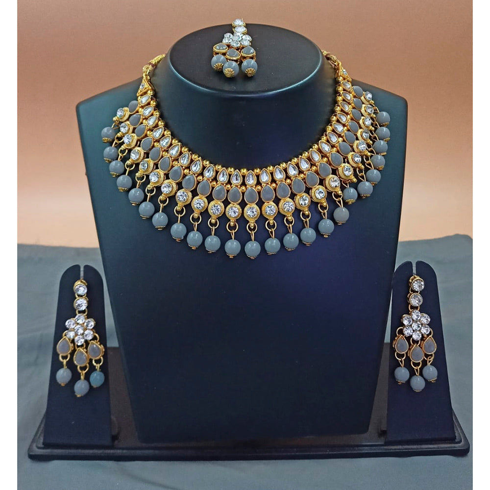 Padmawati Bangles Gold Plated Kundan & Stone Choker Necklace Set