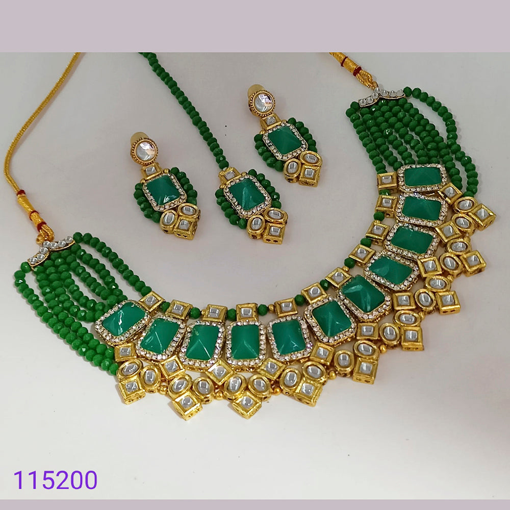 Padmawati Bangles Kundan And Pearl Necklace Set With Maang Tikka