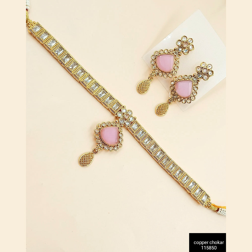 Padmawati Bangles Ad Stone Copper Necklace Set
