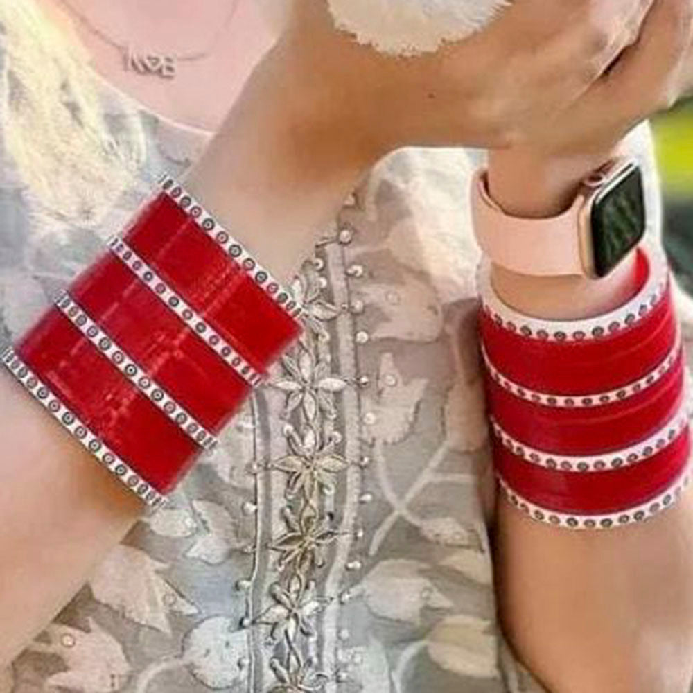 Pooja Bangles Red Acrylic Bangles