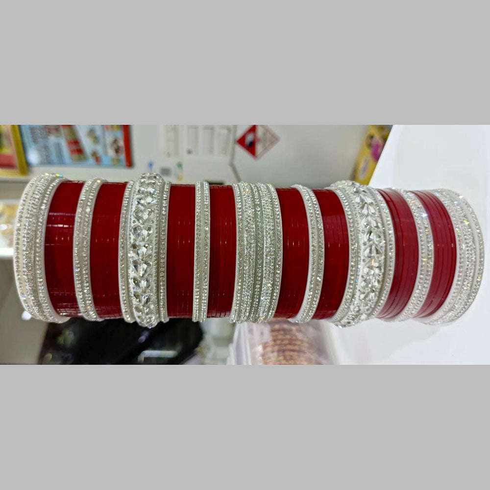 Pooja Bangles Red Acrylic Bangles