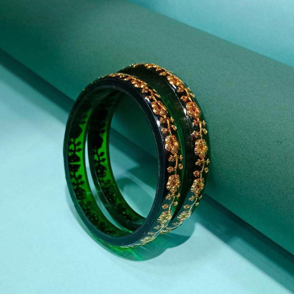 Pooja Bangles Red & Green Acrylic Bangles